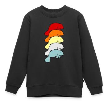 Seekuh - Kinder Premium Organic Sweatshirt - Schwarz - Vorne - AI Model Kid Female (0cm)