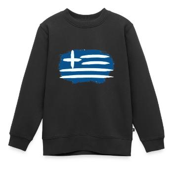 Ich liebe Griechenland (Griechenland) - Kinder Premium Organic Sweatshirt - Schwarz - Vorne - AI Model Kid Female (0cm)