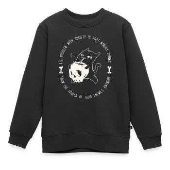 Trink aus dem Schädel deiner Feinde Falsche - Kinder Premium Organic Sweatshirt - Schwarz - Vorne - AI Model Kid Female (0cm)