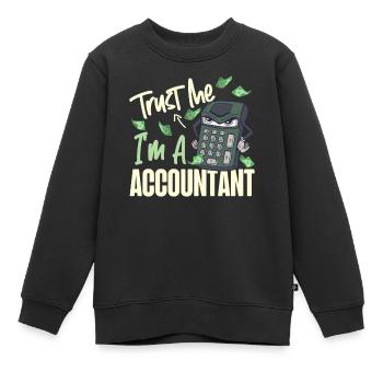 Comptable Comptable Comptable - Sweat Premium enfant bio - noir - Devant - AI Model Kid Female (0cm)