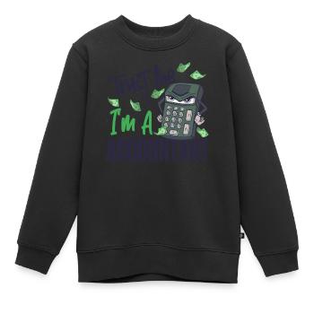 Comptable Comptable Comptable - Sweat Premium enfant bio - noir - Devant - AI Model Kid Female (0cm)