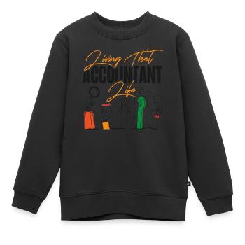 Comptable Comptable Comptable - Sweat Premium enfant bio - noir - Devant - AI Model Kid Female (0cm)