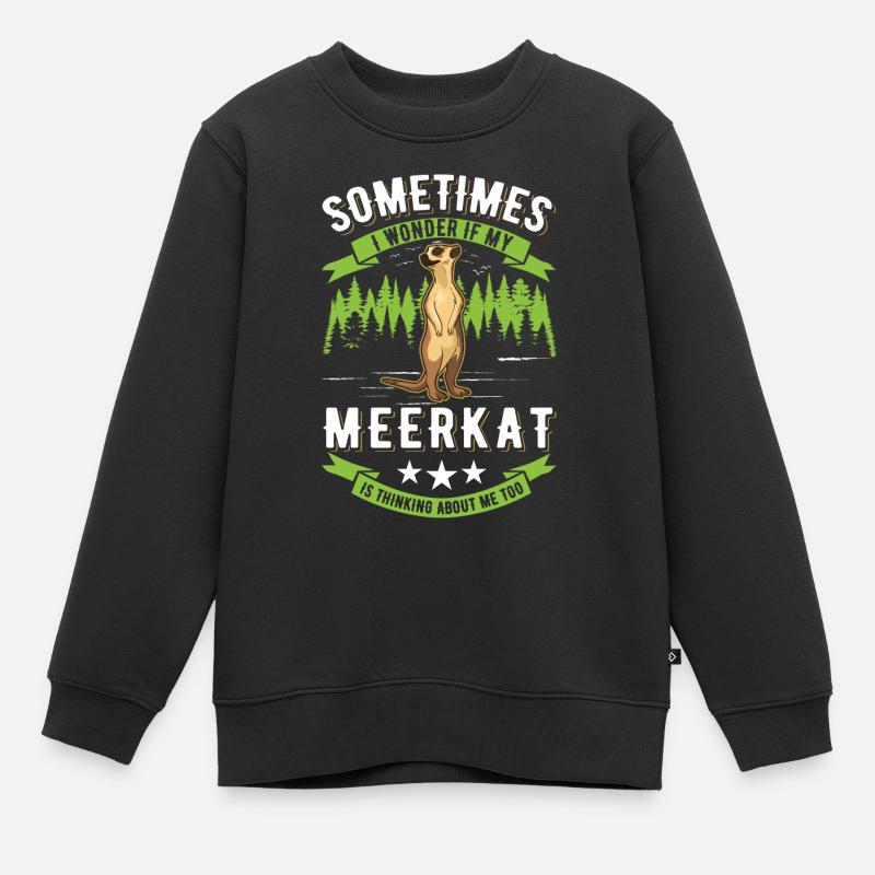 Erdmännchen surikat suricate - Sweat Premium enfant bio - noir