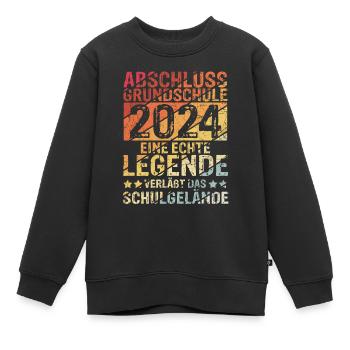 Grundschule - Eine Legende Grundschule Abschluss 2 - Kinder Premium Organic Sweatshirt - Schwarz - Vorne - AI Model Kid Female (0cm)