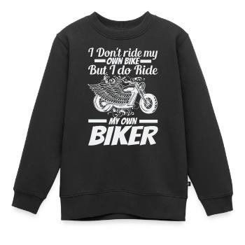 Ich Fahre Nicht Mit Meinem Eigenen Fahrrad, - Kinder Premium Organic Sweatshirt - Schwarz - Vorne - AI Model Kid Female (0cm)