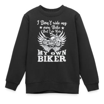 Ich Fahre Nicht Mit Meinem Eigenen Fahrrad, Aber - Kinder Premium Organic Sweatshirt - Schwarz - Vorne - AI Model Kid Female (0cm)