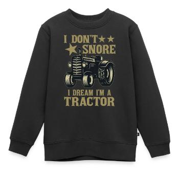 Je ne ronfle pas, je rêve que je - Sweat Premium enfant bio - noir - Devant - AI Model Kid Female (0cm)
