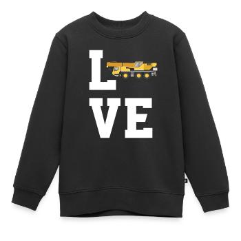Cadeau de grue mobile - Sweat Premium enfant bio - noir - Devant - AI Model Kid Female (0cm)