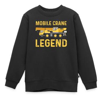 Légende de la grue mobile - Sweat Premium enfant bio - noir - Devant - AI Model Kid Female (0cm)