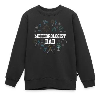 Meteorologe Papa Meteorologie Wettervorhersage - Kinder Premium Organic Sweatshirt - Schwarz - Vorne - AI Model Kid Female (0cm)