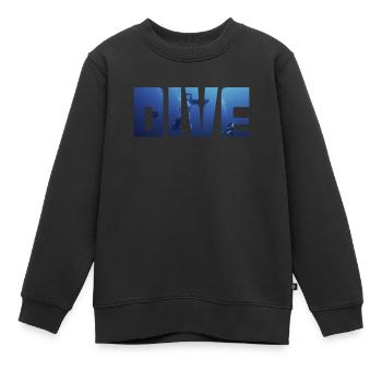 plonger - Sweat Premium enfant bio - noir - Devant - AI Model Kid Female (0cm)
