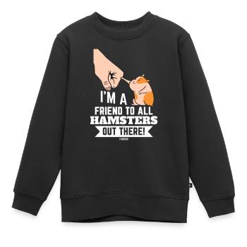 Hamster - Kinder Premium Organic Sweatshirt - Schwarz - Vorne - AI Model Kid Female (0cm)