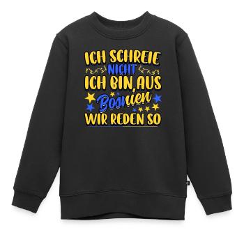 Fiers Bosniaques Bosnie-Herzégovine - Sweat Premium enfant bio - noir - Devant - AI Model Kid Female (0cm)