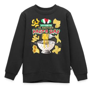 Pasta, Pizza-Pasta, Nudeln, italienische Pasta - Kinder Premium Organic Sweatshirt - Schwarz - Vorne - AI Model Kid Female (0cm)