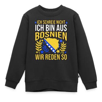 Stolzer Bosnier Bosniaks Bosnien Herzegowina - Kinder Premium Organic Sweatshirt - Schwarz - Vorne - AI Model Kid Female (0cm)
