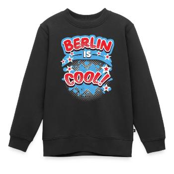Berlin-Allemagne, Berlin-Design, Berlin-Spruch - Sweat Premium enfant bio - noir - Devant - AI Model Kid Female (0cm)