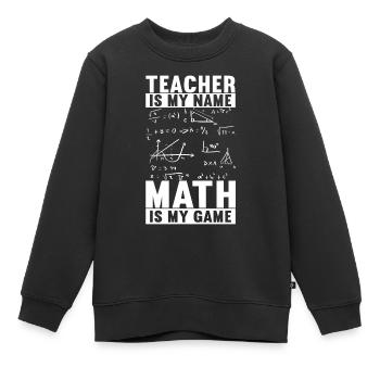 Mathe Mathelehrer - Kinder Premium Organic Sweatshirt - Schwarz - Vorne - AI Model Kid Female (0cm)