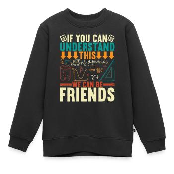 Mathe Mathelehrer - Kinder Premium Organic Sweatshirt - Schwarz - Vorne - AI Model Kid Female (0cm)