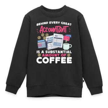 Comptable Comptable Comptable - Sweat Premium enfant bio - noir - Devant - AI Model Kid Female (0cm)