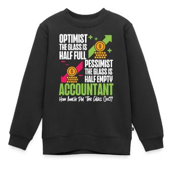 Comptable Comptable Comptable - Sweat Premium enfant bio - noir - Devant - AI Model Kid Female (0cm)