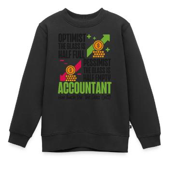 Comptable Comptable Comptable - Sweat Premium enfant bio - noir - Devant - AI Model Kid Female (0cm)