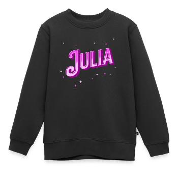 Julia Namen personalisiert - Kinder Premium Organic Sweatshirt - Schwarz - Vorne - AI Model Kid Female (0cm)
