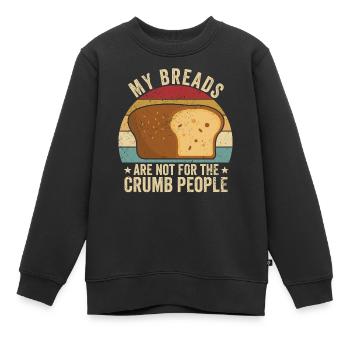 Drôle de boulanger - Sweat Premium enfant bio - noir - Devant - AI Model Kid Female (0cm)