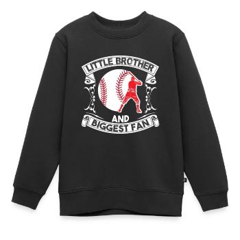 Kleiner Bruder Und Größtes Fangemittel Baseball - Kinder Premium Organic Sweatshirt - Schwarz - Vorne - AI Model Kid Female (0cm)