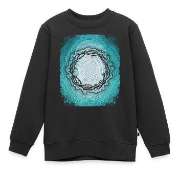 Dornenkrone, Jesus Christus, Christliche Kunst - Kinder Premium Organic Sweatshirt - Schwarz - Vorne - AI Model Kid Female (0cm)