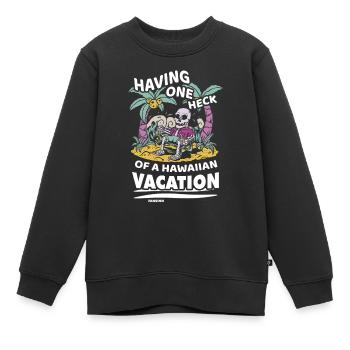 Hawaï - Sweat Premium enfant bio - noir - Devant - AI Model Kid Female (0cm)