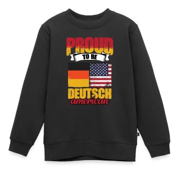 Amerikanischer Stolz für Deutschland Liebhaber des - Kinder Premium Organic Sweatshirt - Schwarz - Vorne - AI Model Kid Female (0cm)