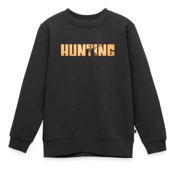 Jagen - Kinder Premium Organic Sweatshirt - Schwarz - Vorne - AI Model Kid Female (0cm)