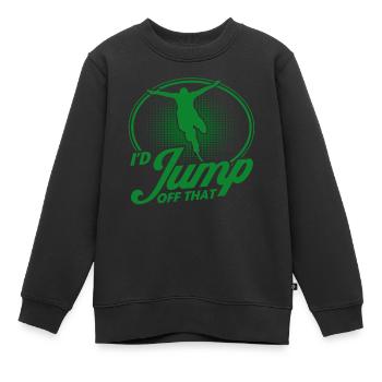 Extremsport Bungee Springen Bungee Springer - Kinder Premium Organic Sweatshirt - Schwarz - Vorne - AI Model Kid Female (0cm)