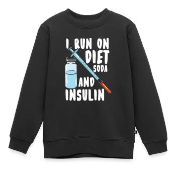 Diabetes Insulin Diabetiker - Kinder Premium Organic Sweatshirt - Schwarz - Vorne - AI Model Kid Female (0cm)
