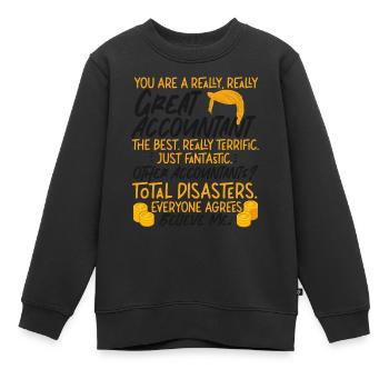 Comptable Comptable Comptable - Sweat Premium enfant bio - noir - Devant - AI Model Kid Female (0cm)