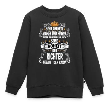Richter T witziges Spruch Motiv Richter - Kinder Premium Organic Sweatshirt - Schwarz - Vorne - AI Model Kid Female (0cm)