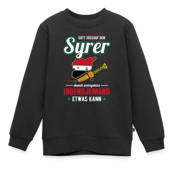 Syrien Syrer Syrischer Krumm Dolch - Kinder Premium Organic Sweatshirt - Schwarz - Vorne - AI Model Kid Female (0cm)