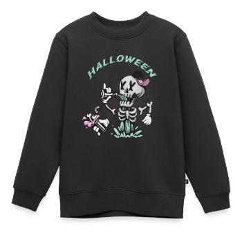 Skelett-Halloween-Party-Albtraum-Horror-Halloween- - Kinder Premium Organic Sweatshirt - Schwarz - Vorne - AI Model Kid Female (0cm)
