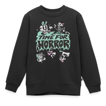 Temps pour l’horreur Mort-vivant Squelette Halloween Party - Sweat Premium enfant bio - noir - Devant - AI Model Kid Female (0cm)
