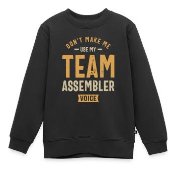 Team Assembler Job Occupation Birthday Worker - Kids Premium Organic Sweatshirt - black - Front - AI Model Kid Female (0cm)