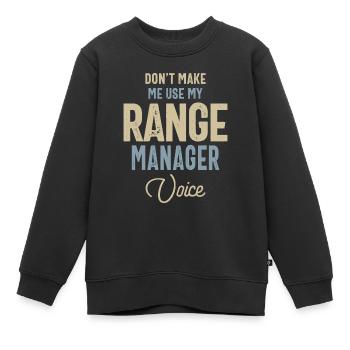 Range Manager Job Beruf Geburtstagsarbeiter - Kinder Premium Organic Sweatshirt - Schwarz - Vorne - AI Model Kid Female (0cm)