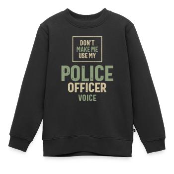 Polizist Beruf Beruf Geburtstagsarbeiter - Kinder Premium Organic Sweatshirt - Schwarz - Vorne - AI Model Kid Female (0cm)