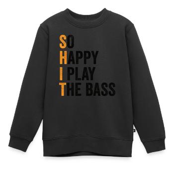Bassiste Musique Bassiste Musicien Guitare basse - Sweat Premium enfant bio - noir - Devant - AI Model Kid Female (0cm)