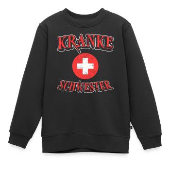 Halloween Kranke Schwester | Halloween Kostüm - Kinder Premium Organic Sweatshirt - Schwarz - Vorne - AI Model Kid Female (0cm)