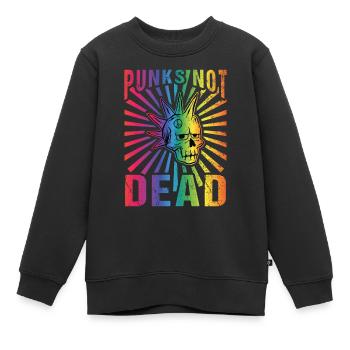 Punk Rock Pogo Anarchie Punks Punk Rocker Punk - Sweat Premium enfant bio - noir - Devant - AI Model Kid Female (0cm)