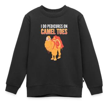 I Do Pedicures On Camel Toes Camels Pedicure - Kinder Premium Organic Sweatshirt - Schwarz - Vorne - AI Model Kid Female (0cm)