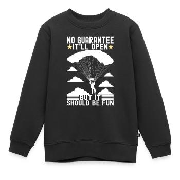 Parachutiste parachutiste - Sweat Premium enfant bio - noir - Devant - AI Model Kid Female (0cm)