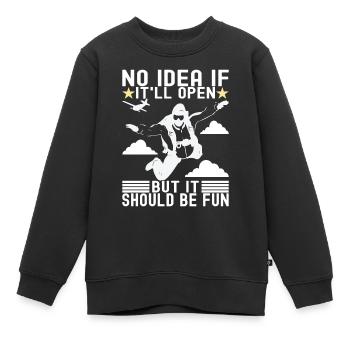 Parachutiste parachutiste - Sweat Premium enfant bio - noir - Devant - AI Model Kid Female (0cm)