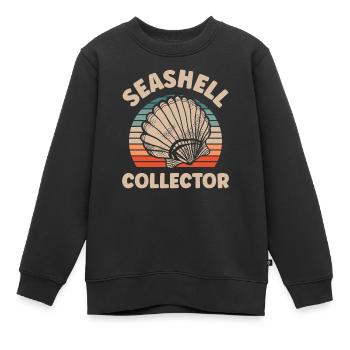 Collecteur de coquillages Collecteur de coquillages Collecte de coquillages - Sweat Premium enfant bio - noir - Devant - AI Model Kid Female (0cm)