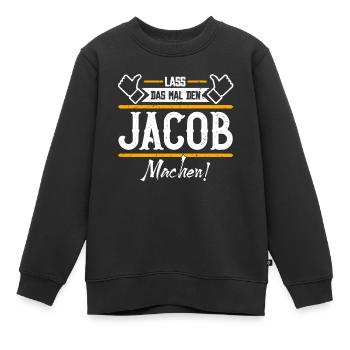 Jacob Geschenkidee Geschenk Geburtstag - Kinder Premium Organic Sweatshirt - Schwarz - Vorne - AI Model Kid Female (0cm)